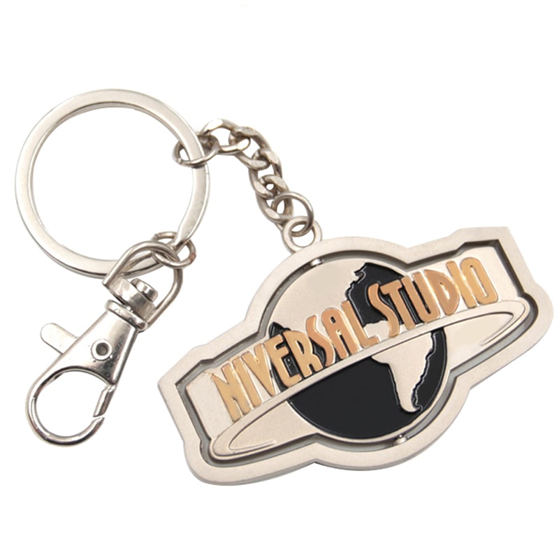 Custom design company logo enamel metal keychain