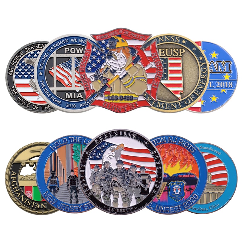 Custom solid brass navy military challenge coins