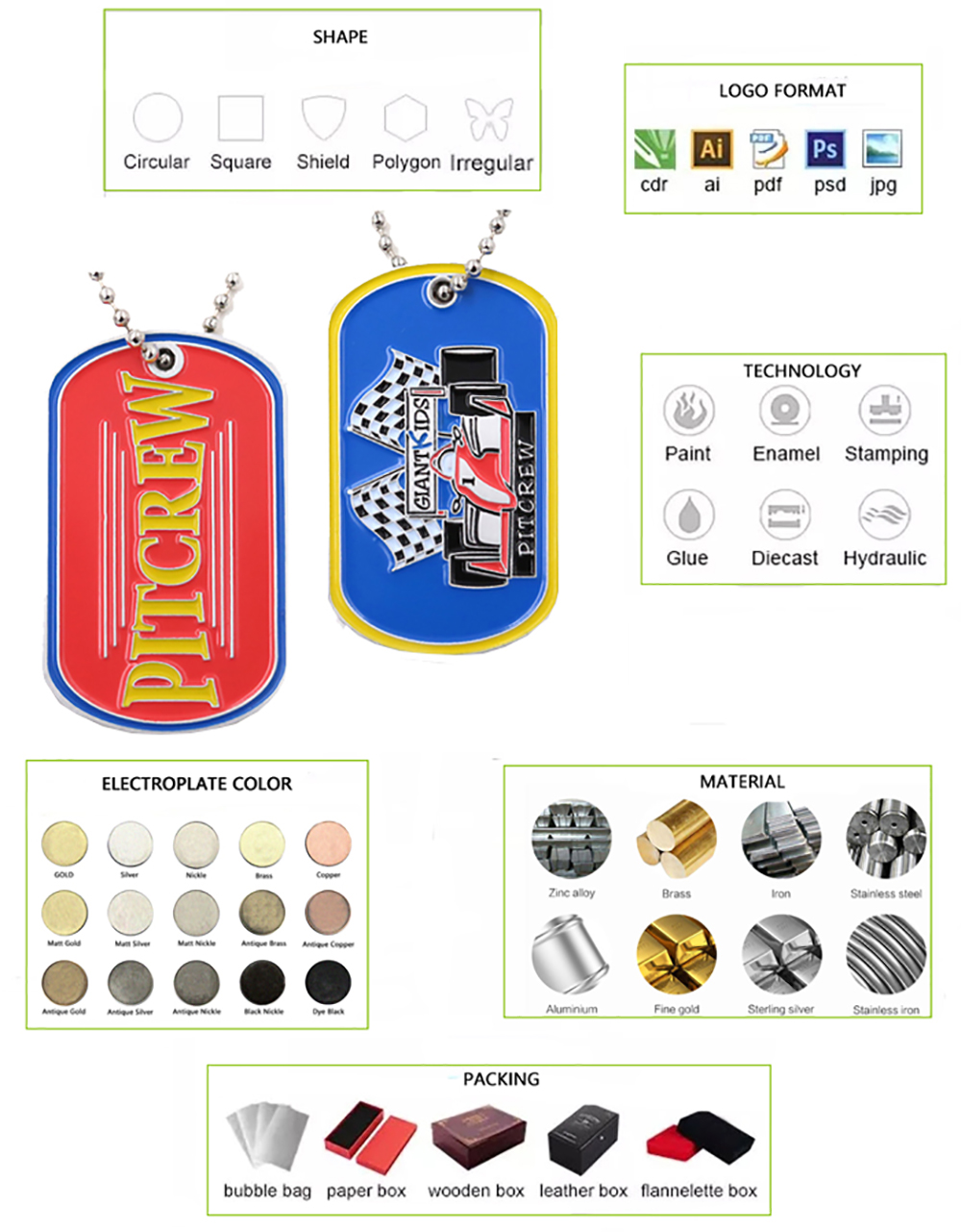 Military dog tag chain size