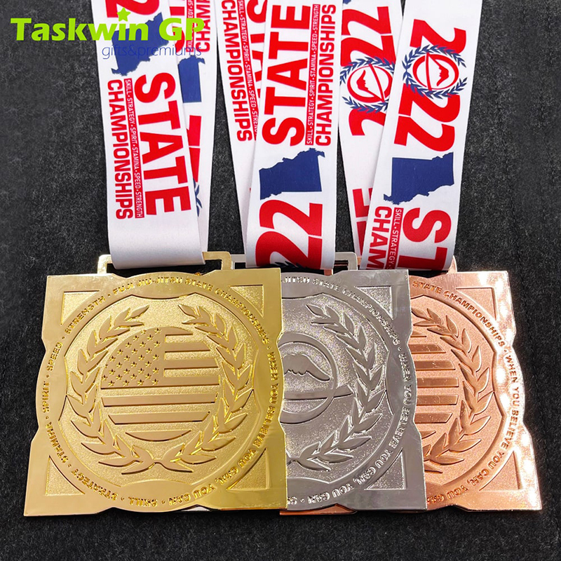 Supplier customized gold silver bronze metal medal