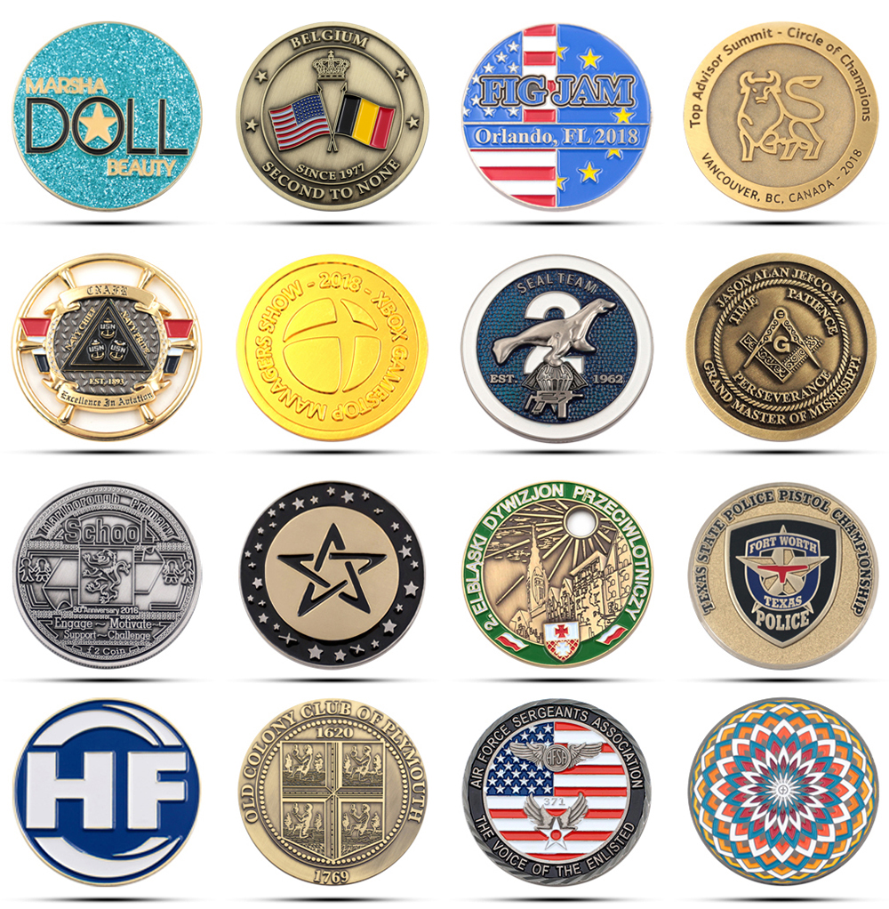 Oblique line edge coin