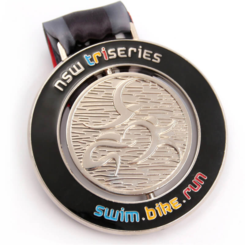 spinning triathlon medals