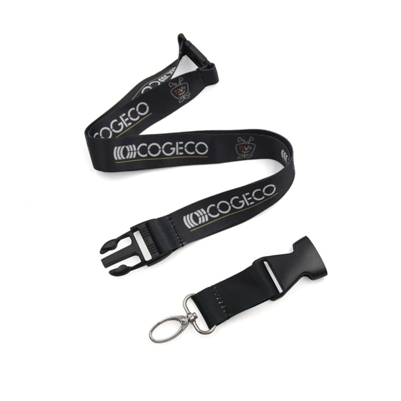 Black breakaway lanyard custom manufacturer -Taskwin Gifts