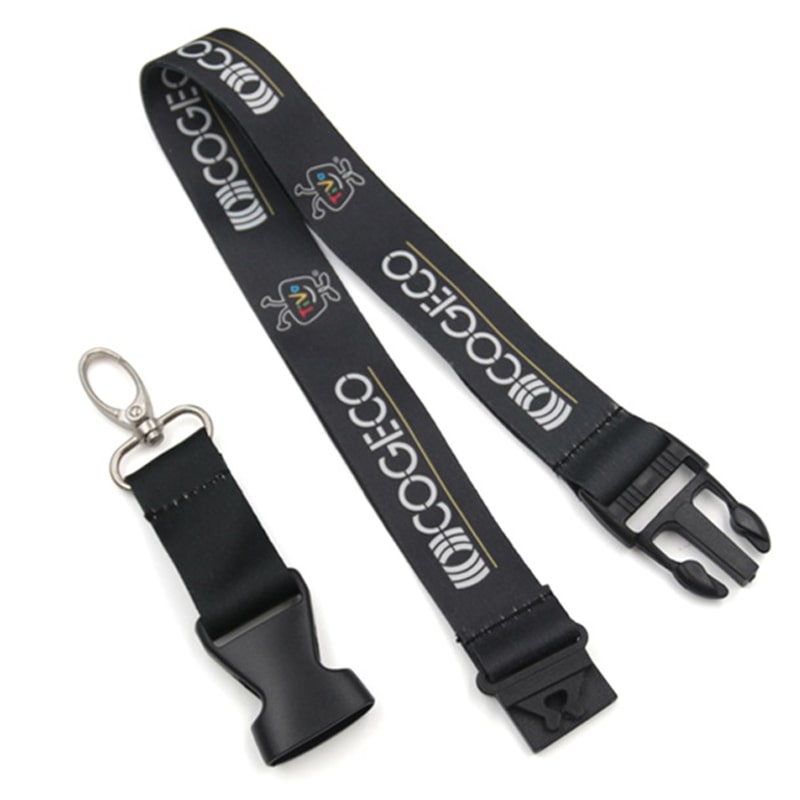 Black breakaway lanyard custom manufacturer -Taskwin Gifts