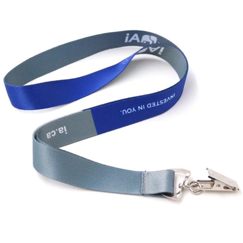 polyester lanyard with metal clip