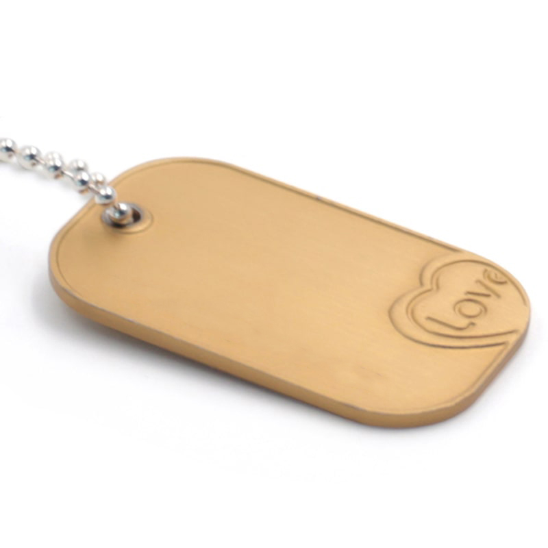 Lucky love metal dog tag