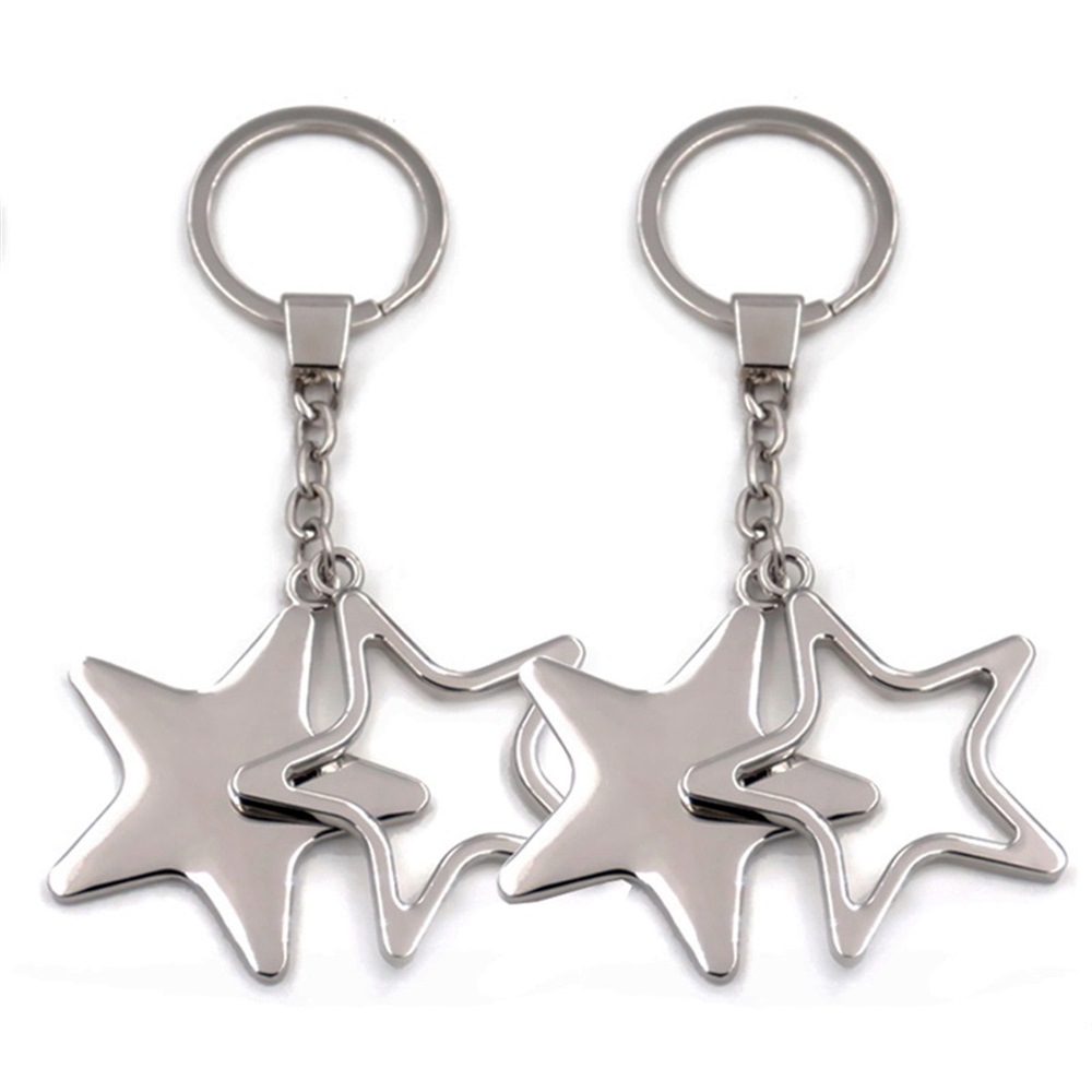 Pentagram metal keychain