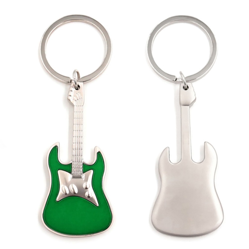 Metal guitar keychain