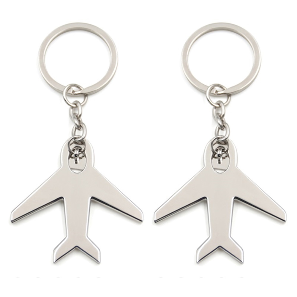 Metal aircraft keychain