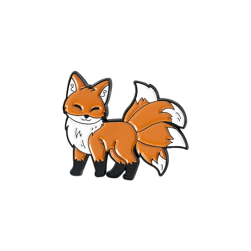 Fox enamel badge