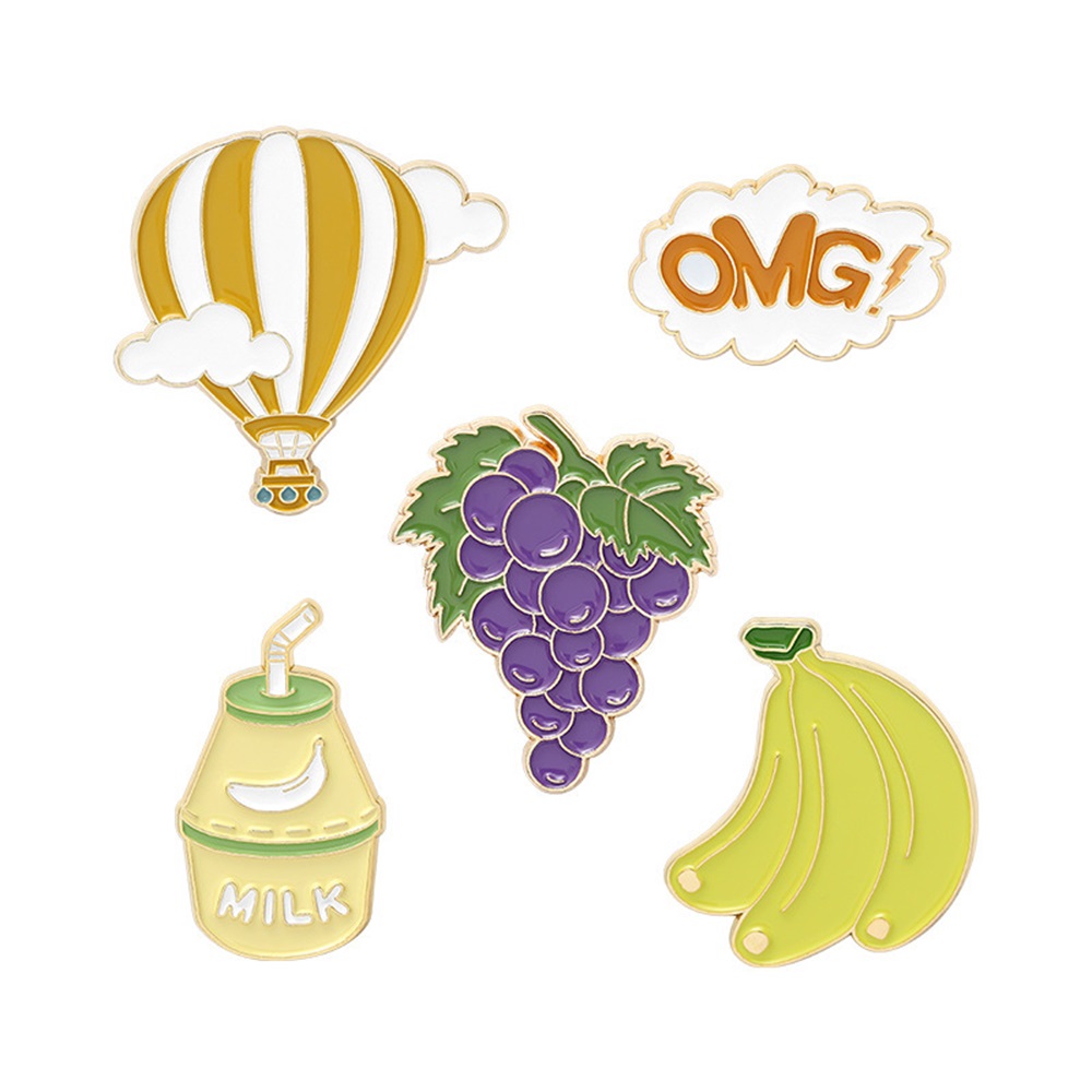 Food shape enamel pin