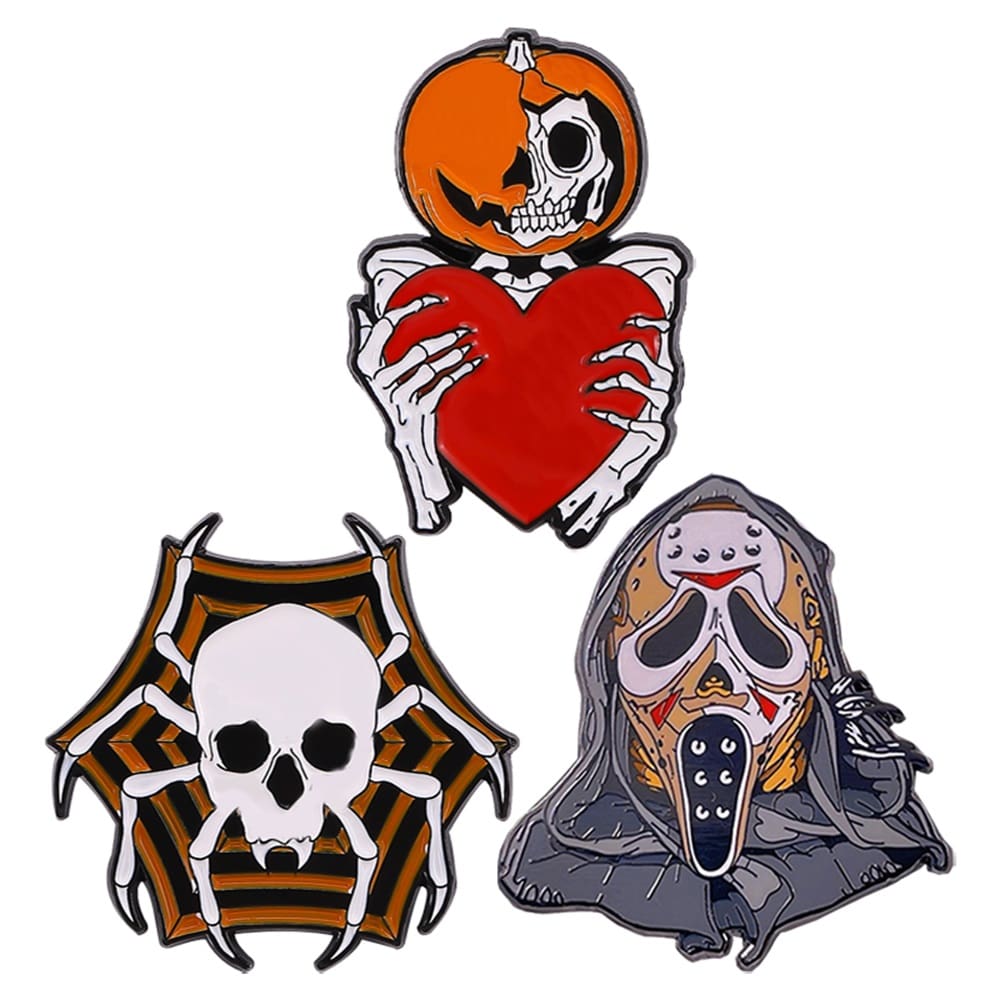 Metal horrer enamel pins