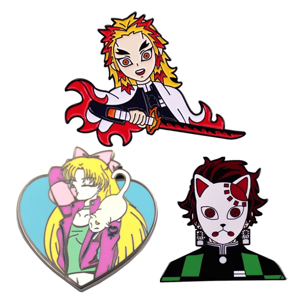 Anime cartoon lapel pin