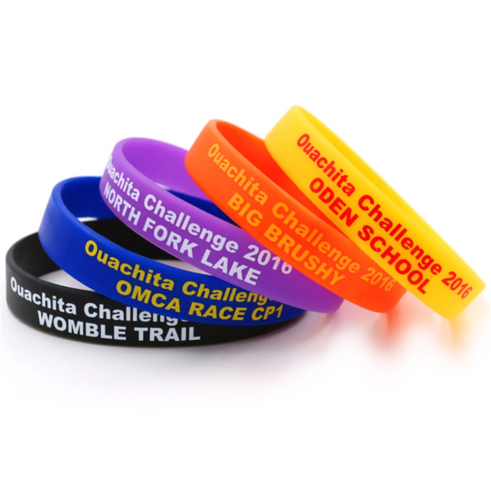 Printed logo silicone wristband