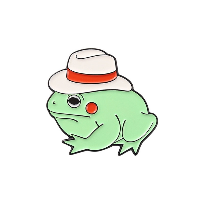 Frog enamel pin