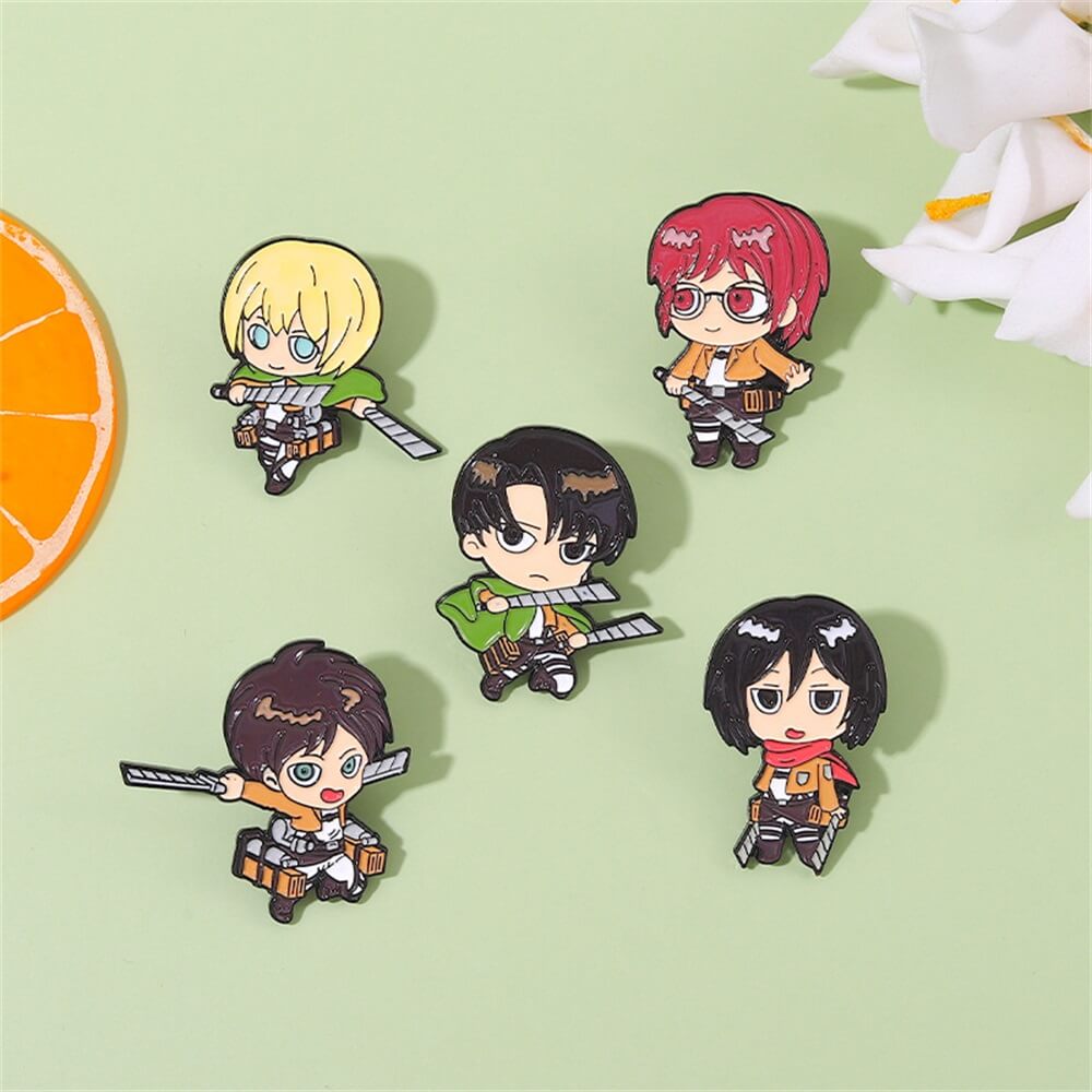 Attack on titan enamel pins