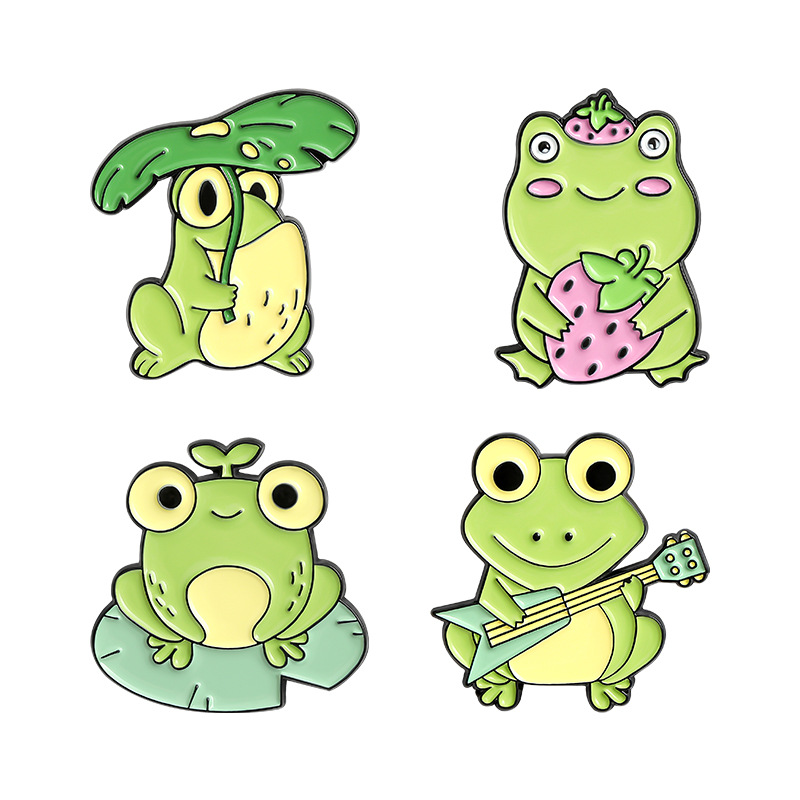 Frog soft enamel pin
