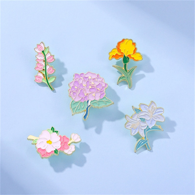 Botanical metal pins