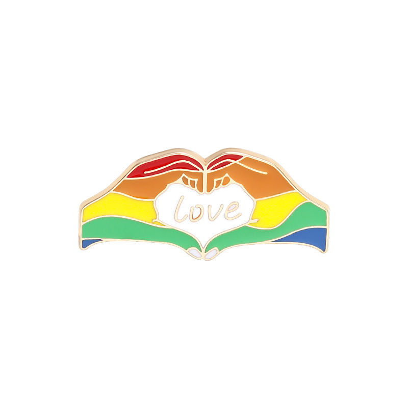 rainbow pride enamel pin