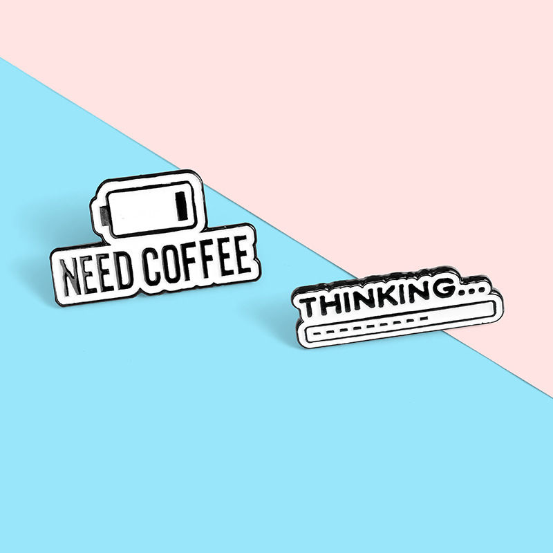 coffee enamel pins