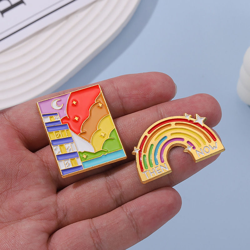 rainbow pride enamel pin 