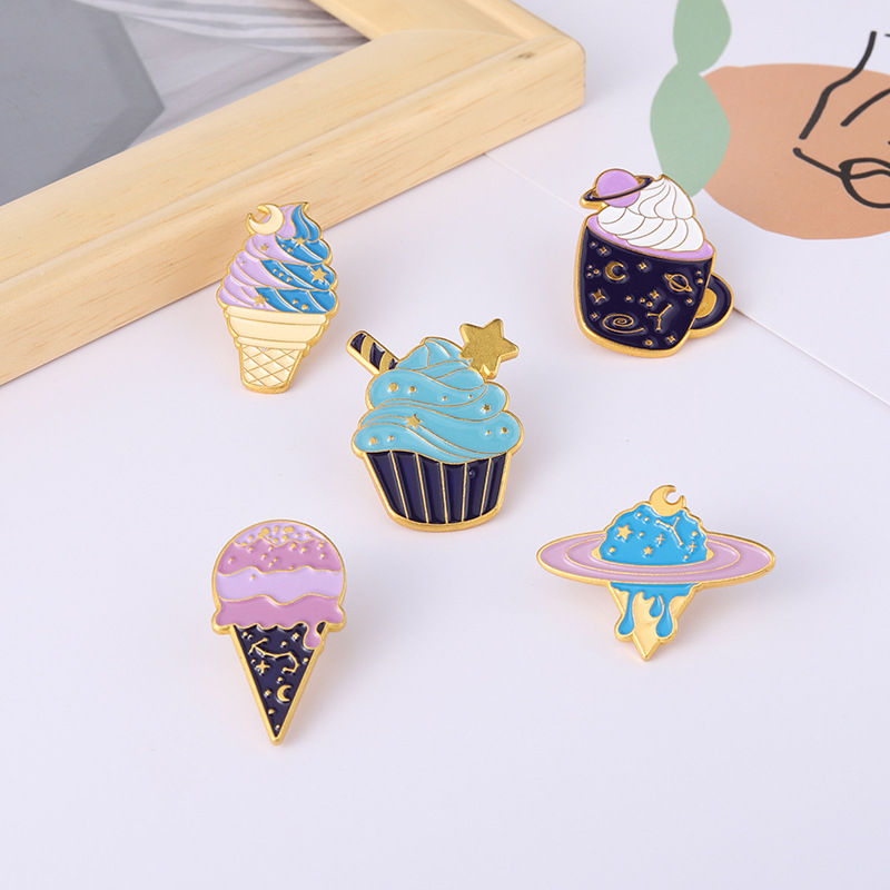 ice cream enamel pin