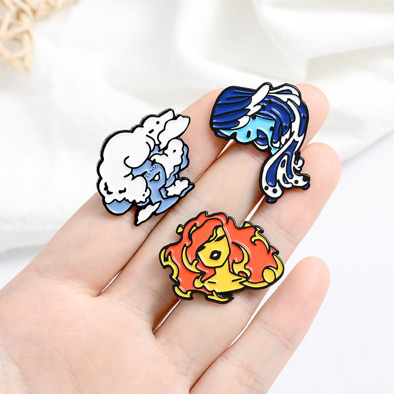 nature cartoon enamel pin