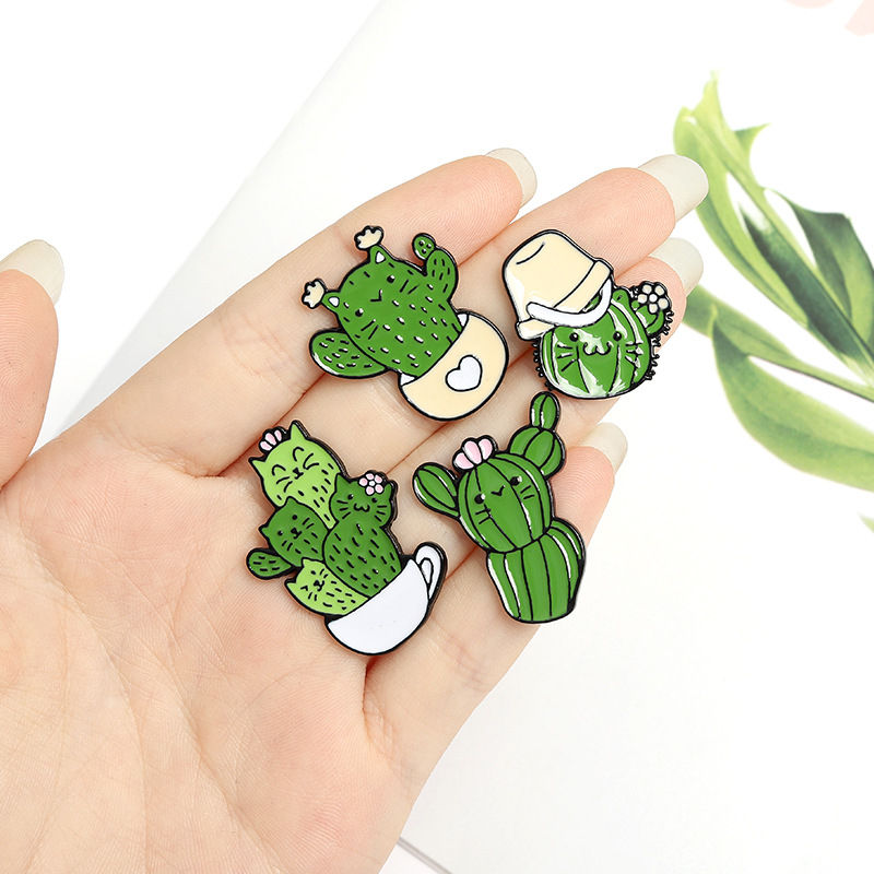 Cactus pin badge