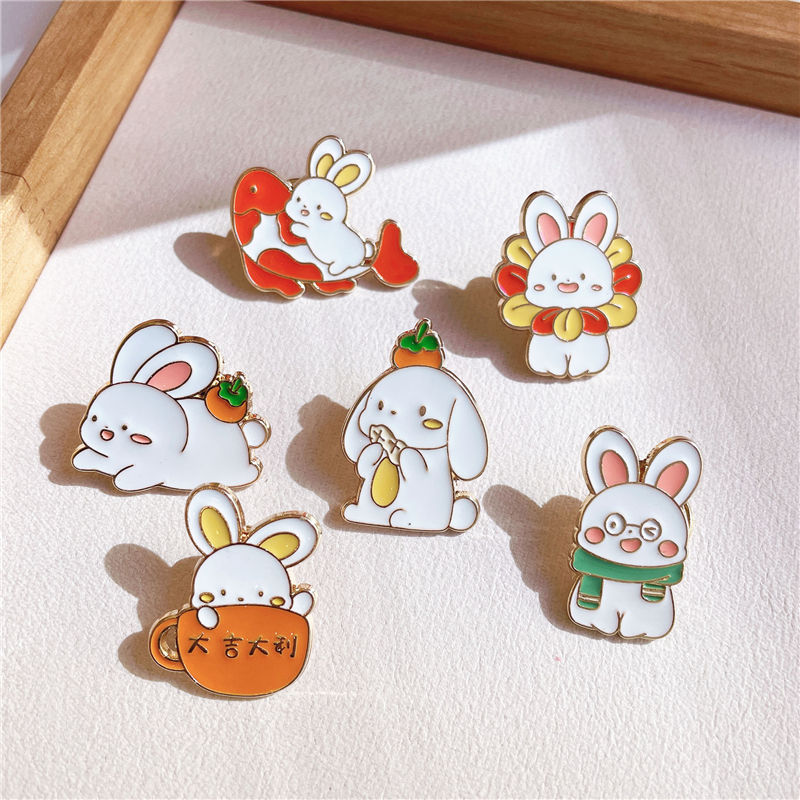 Rabbit Enamel pins