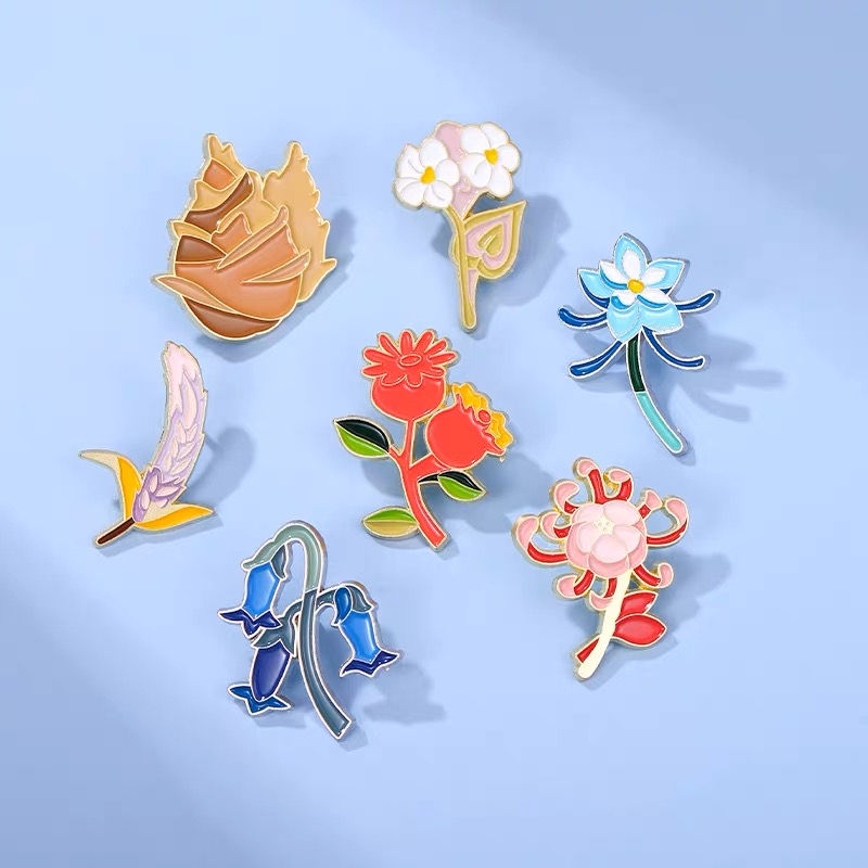 flower enamel pin