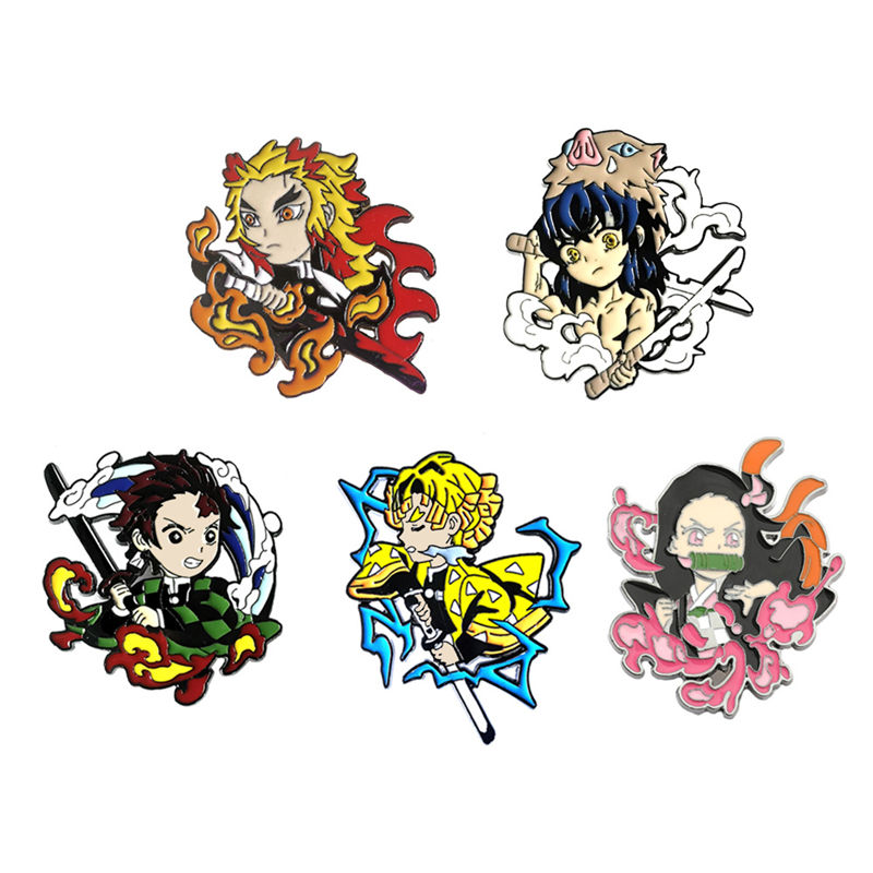 Demon slayer metal pins