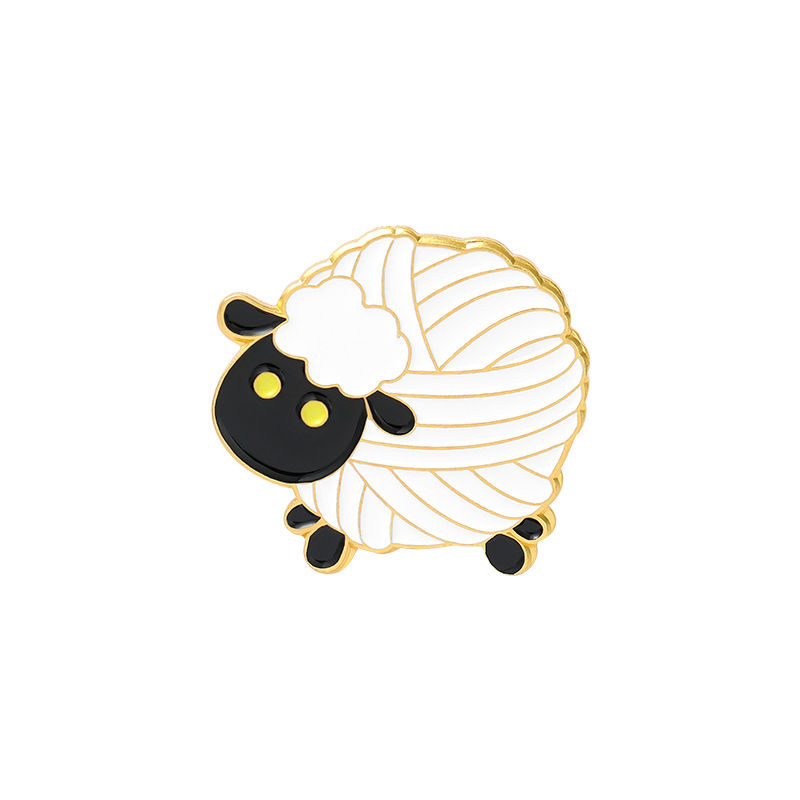 Yarn ball enamel pin