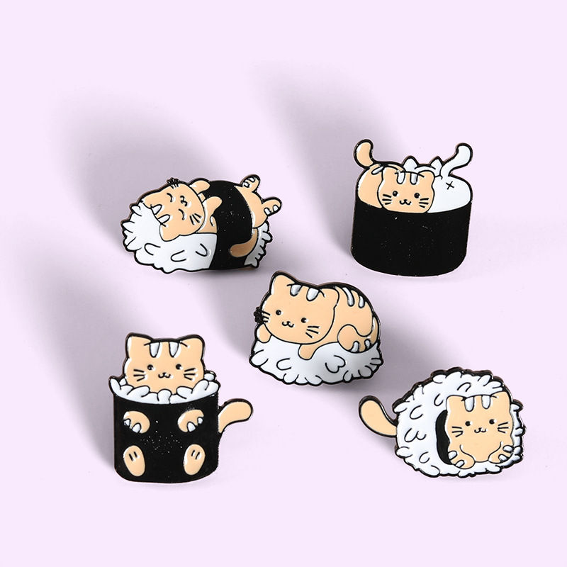 cat sushi pin