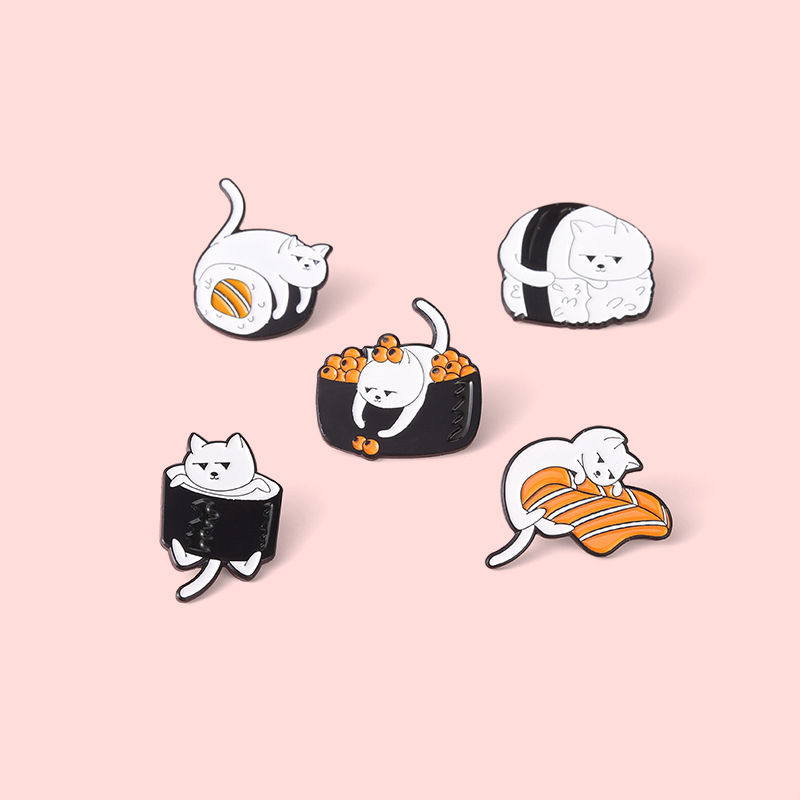 sushi cat enamel pin