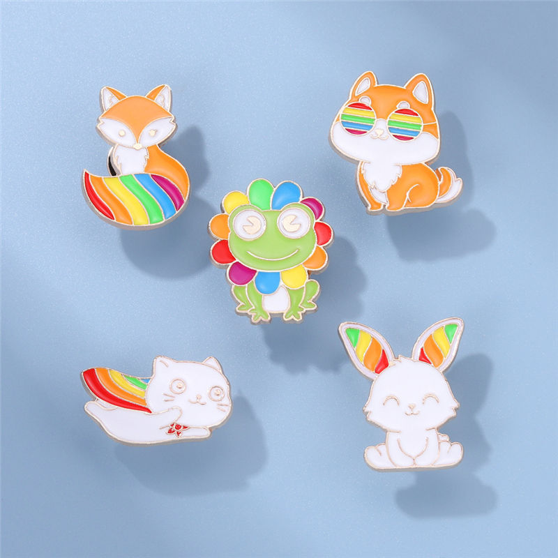 Animal Rainbow Enamel Pin