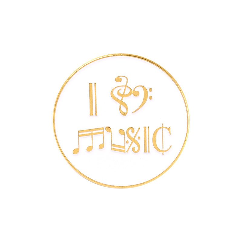 Music enamel pin