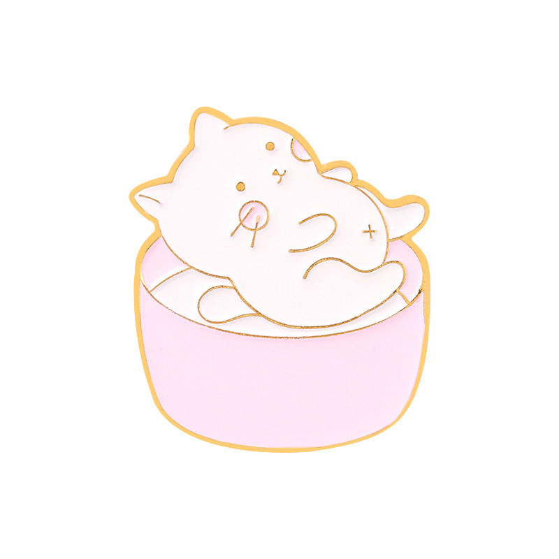 Pink Cat Food Enamel Pin