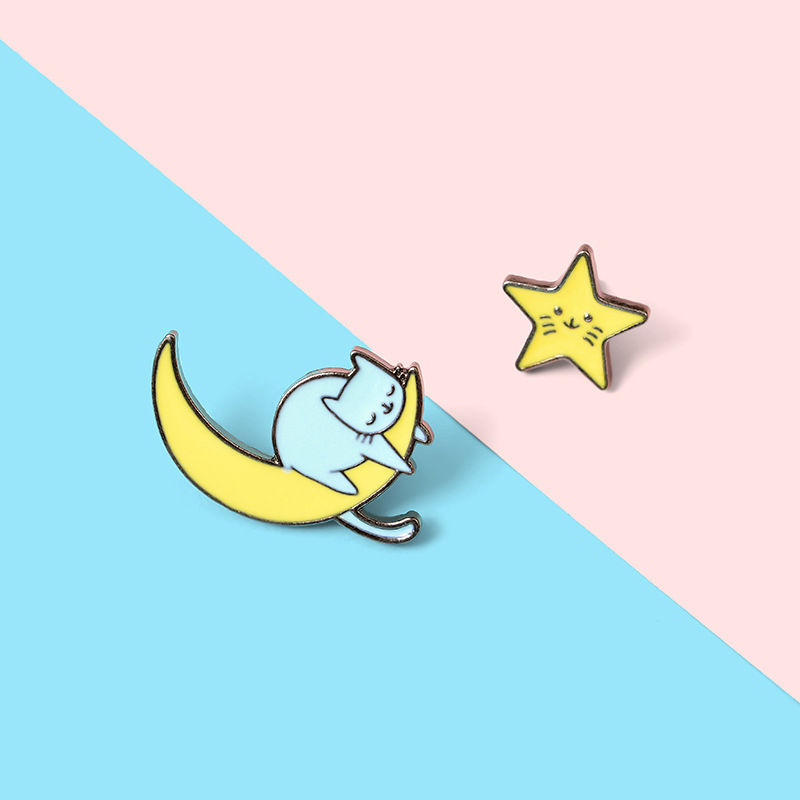 Custom Design Moon Star Enamel Pin Taskwin Gifts Custom Design Moon Star Enamel Pin Taskwin Gifts