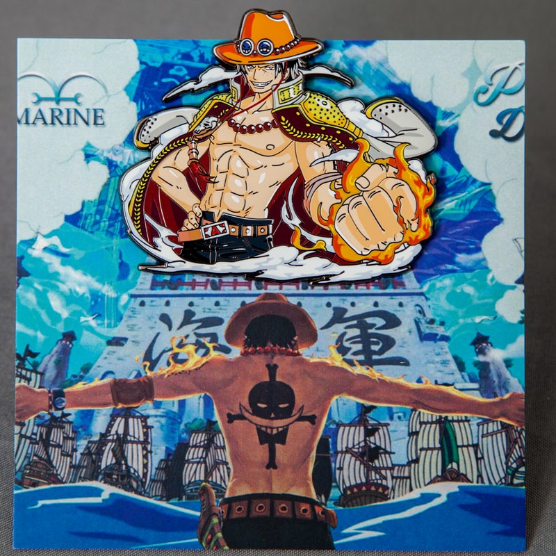 One Piece Ace hard enamel pins
