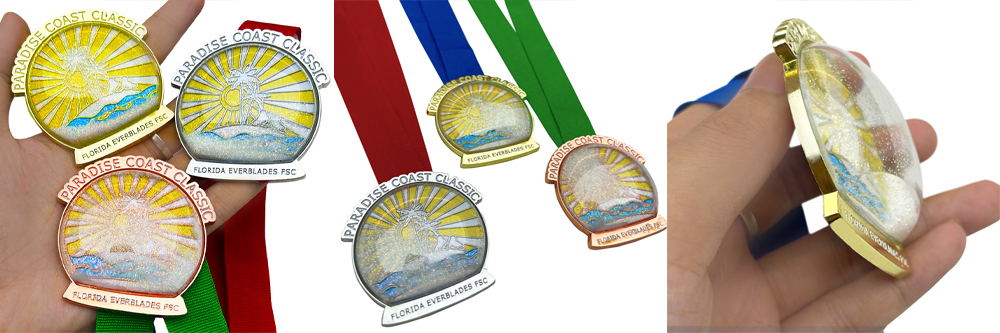 Acrylic Glitter Medal